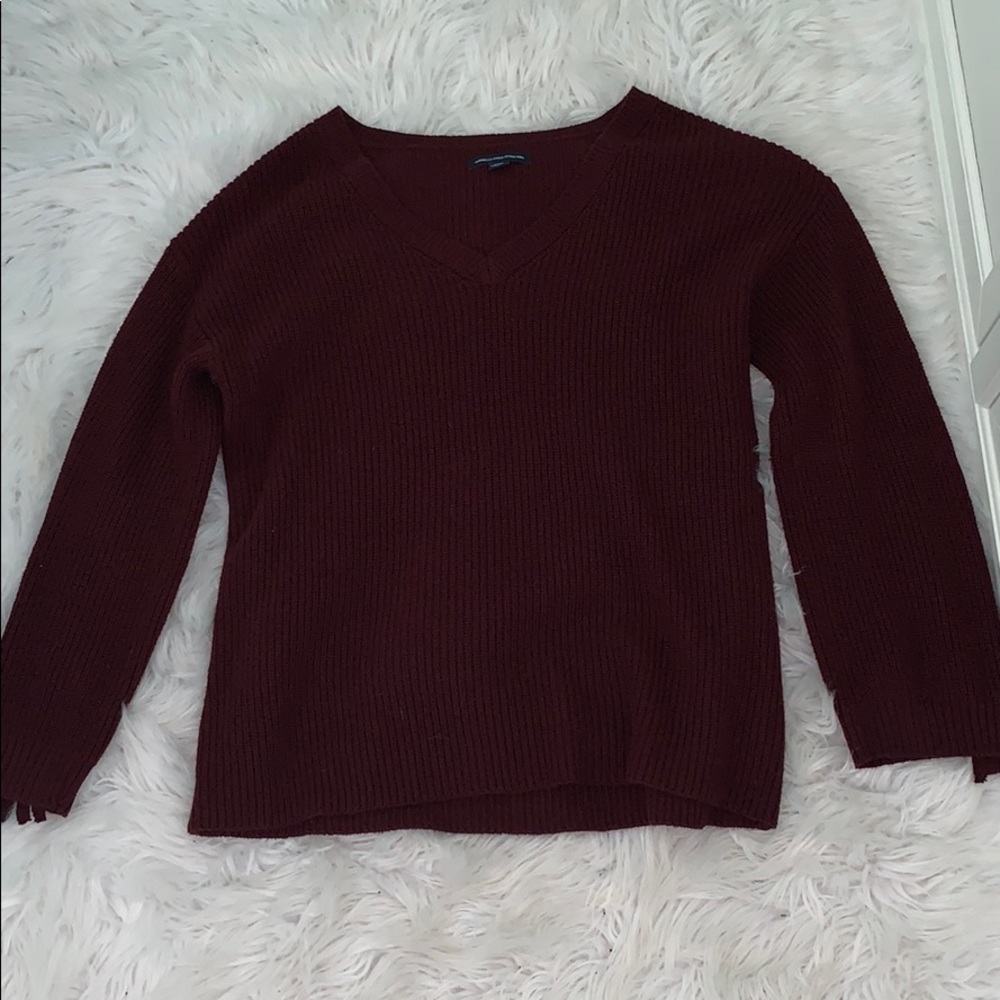 Maroon Knitted Sweater